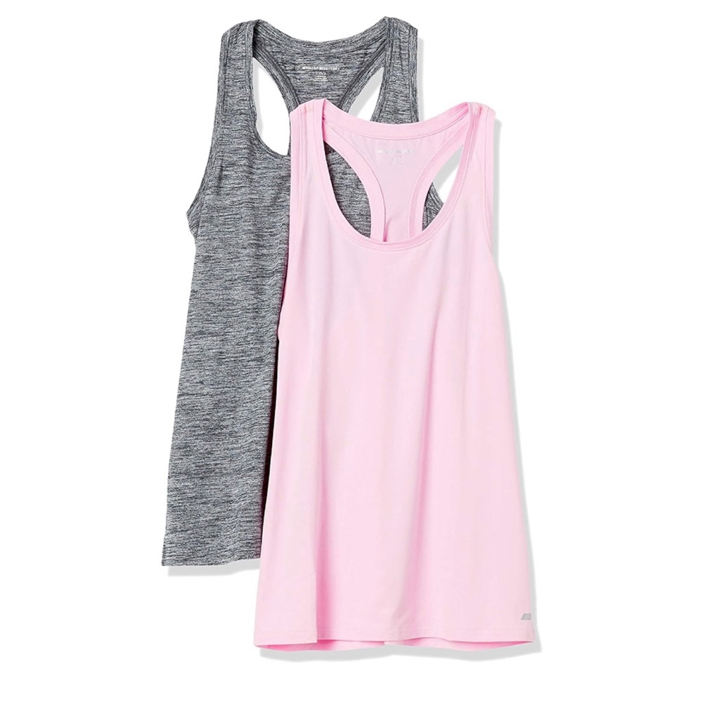 Amazon Essentials Women's Tech Stretch Racerback Tank Top Packs of 2 Medium